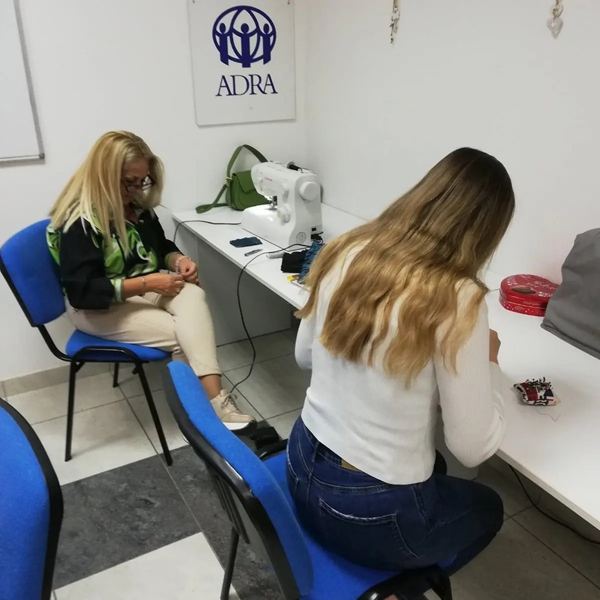 Polaznice na radionici šivenja